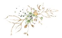 watercolor arrangements with leaves, herbs.  herbal illustration. Botanic composition for wedding, greeting card.